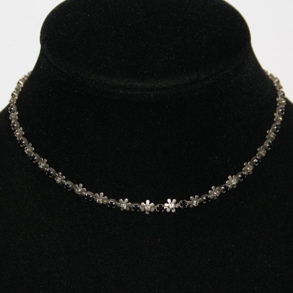 Laura Vogel Jewelry Vintage Silver And Black Rhinestone Laura Vogal